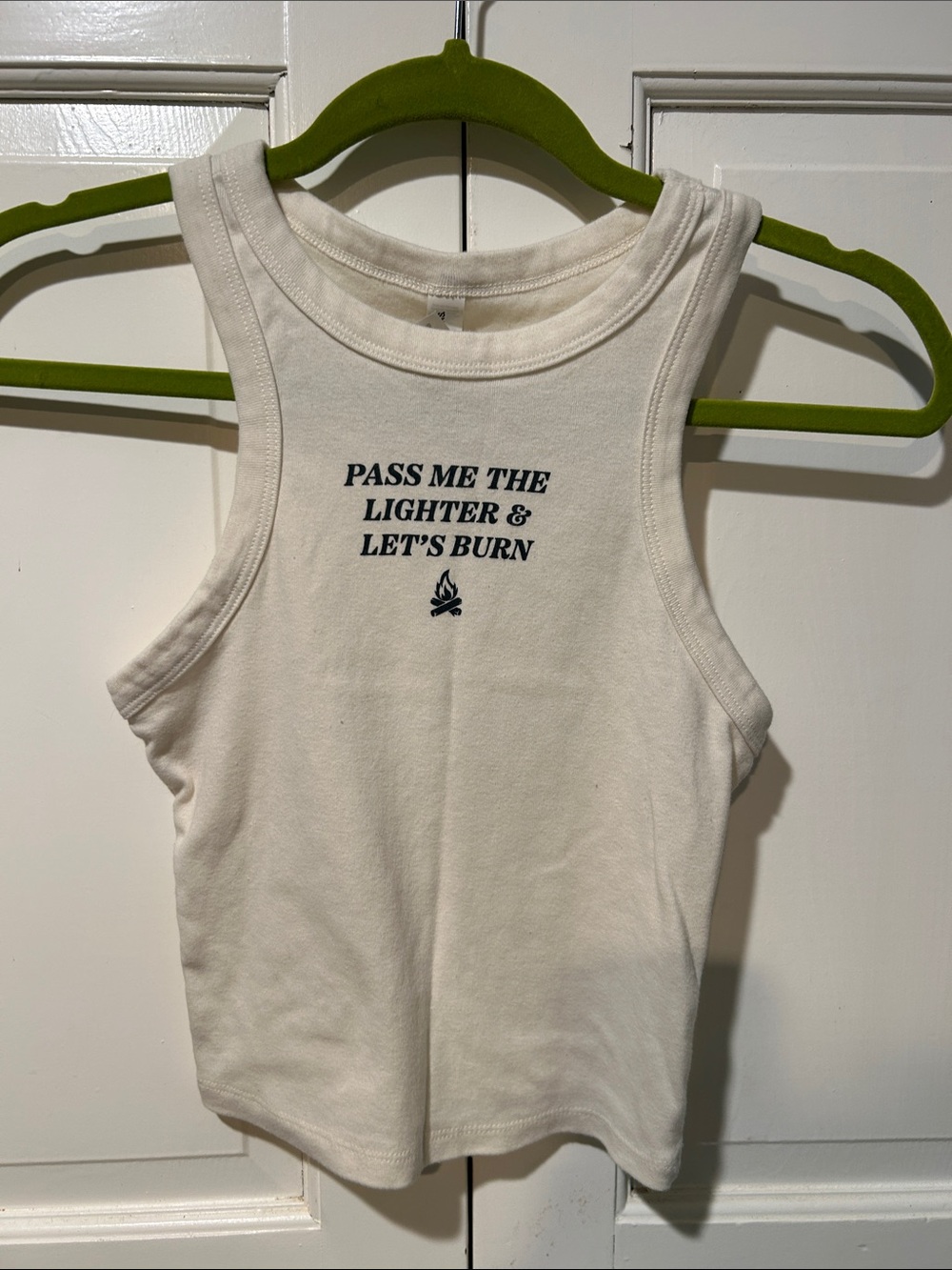 Bella+Canvas White Tank with Black Graphic Text
